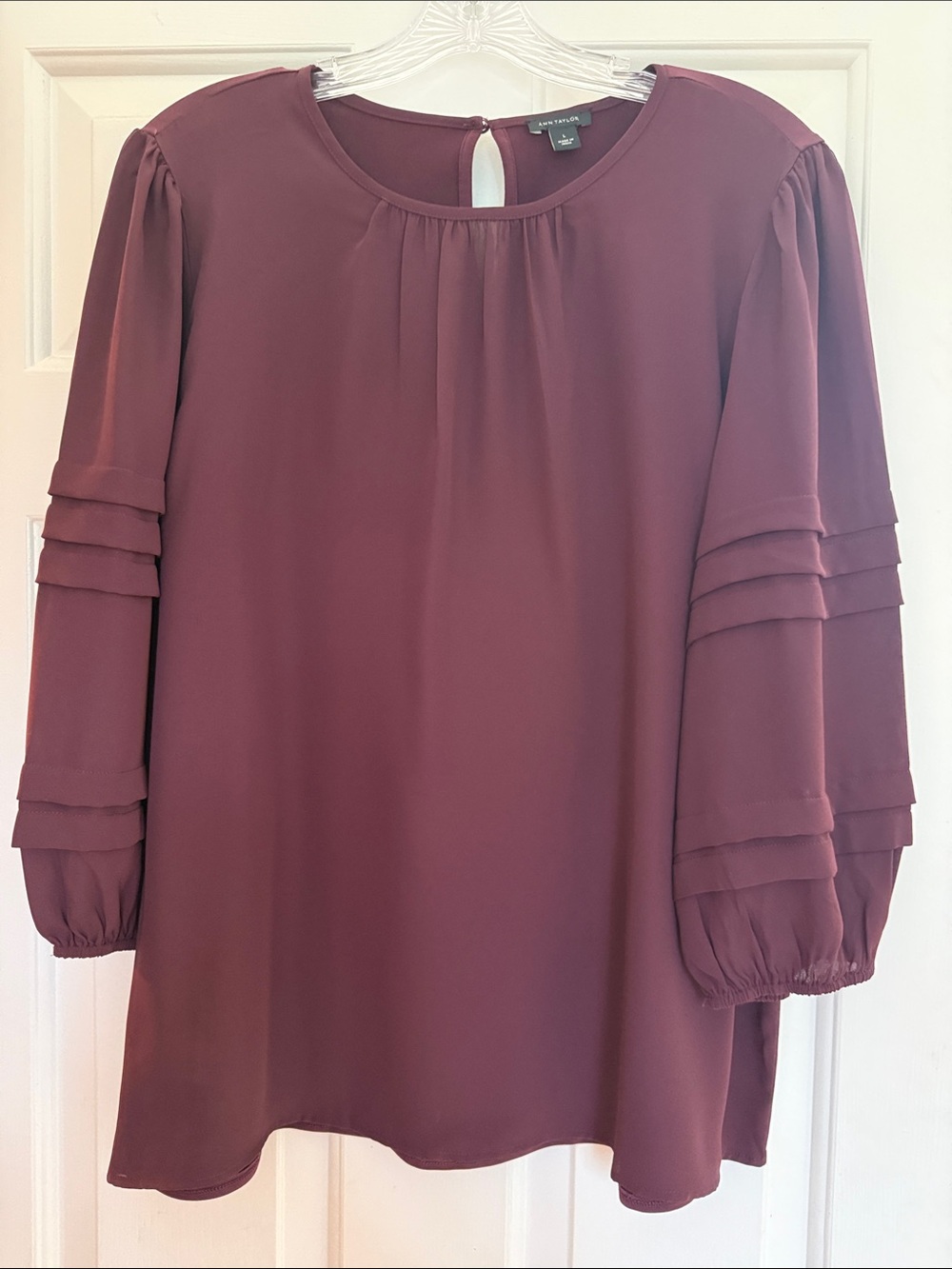 Ann Taylor Plum Sleeveless Blouse